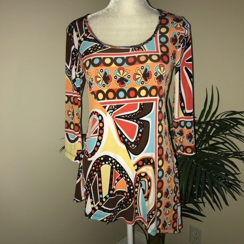 Barbara Lesser Asymmetrical Stretch Top S